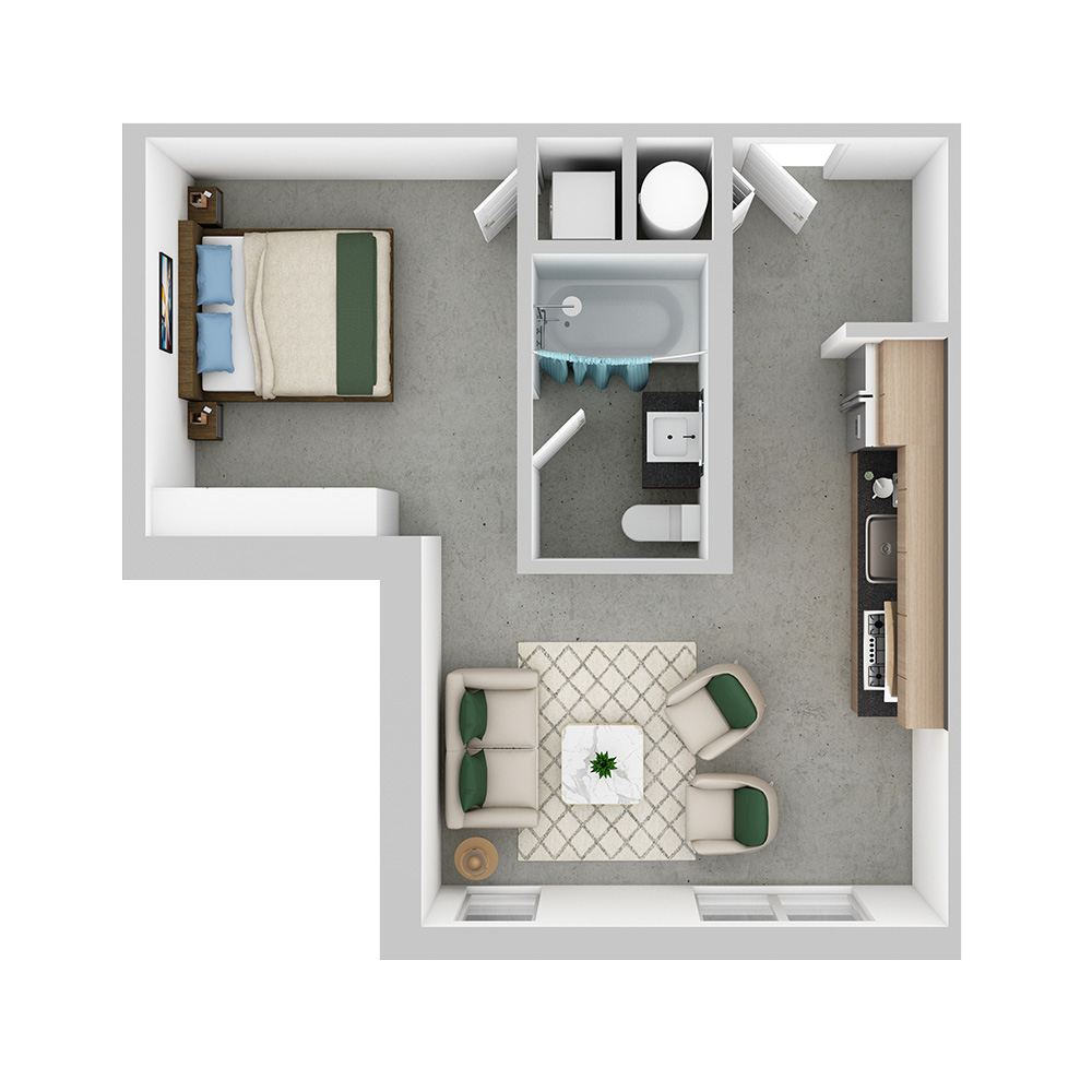 418 E Grand - The Charge - Alcove | 1 Bath