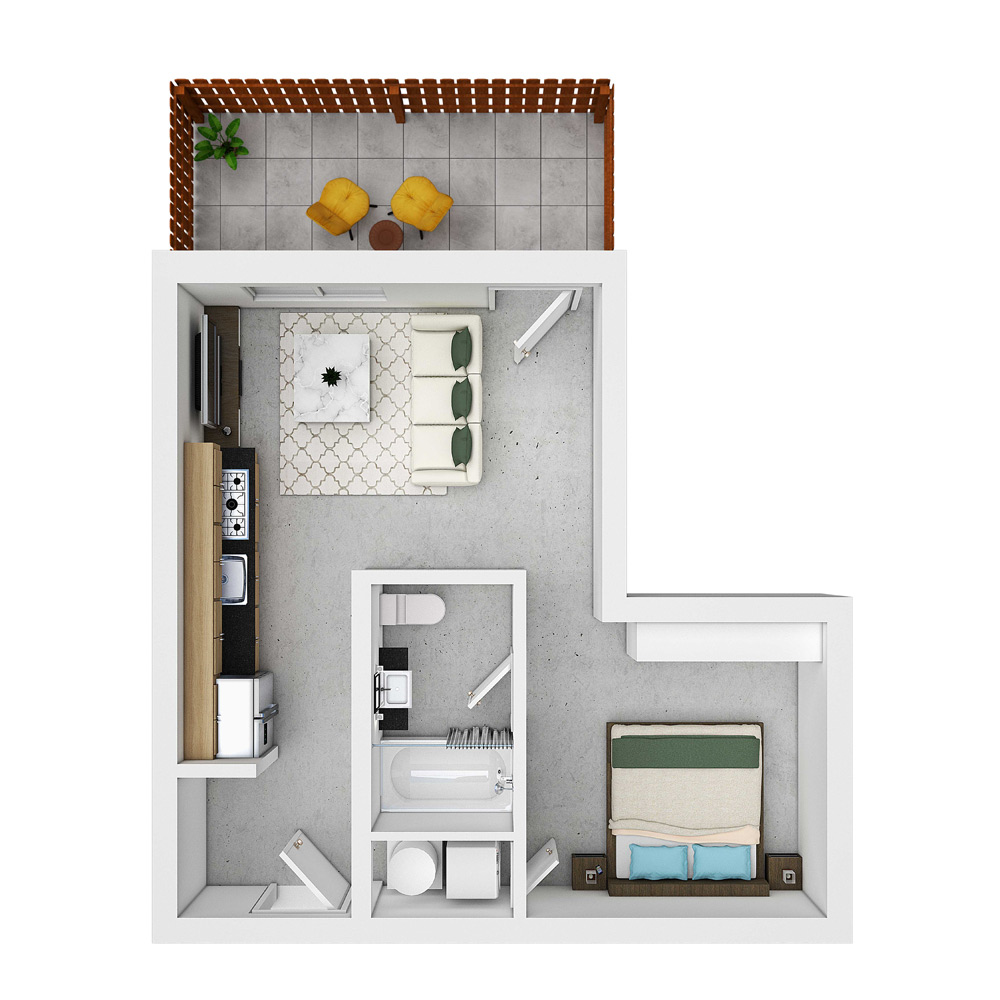 418 E Grand - The Current - Alcove | 1 Bath