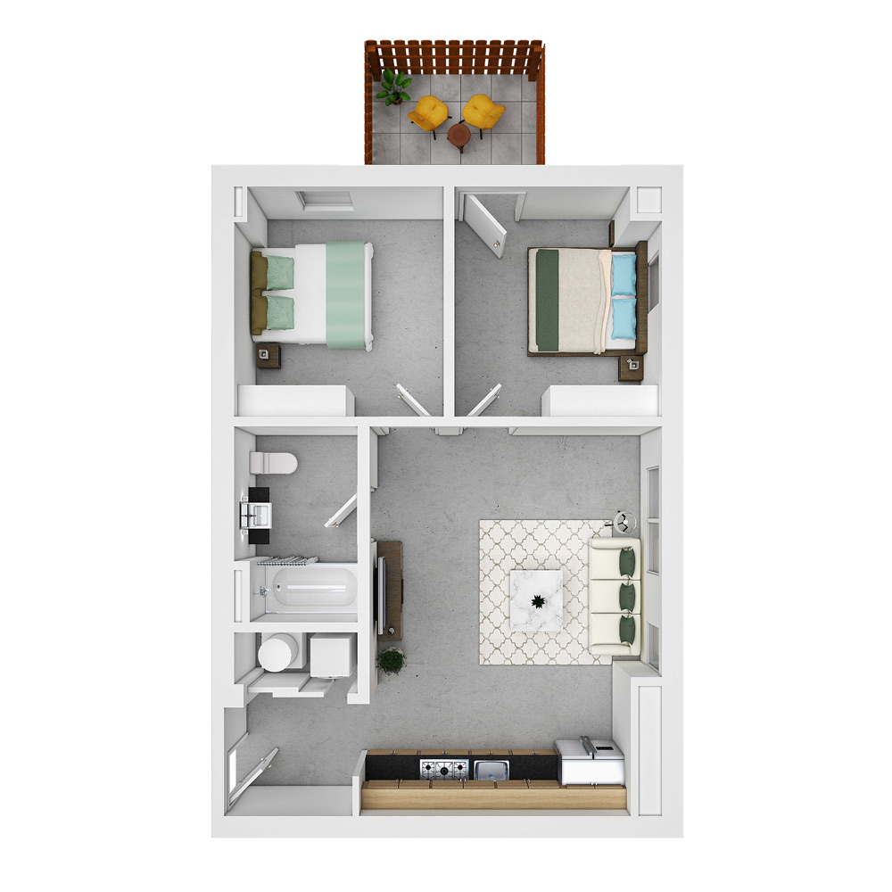 418 E Grand - The Grid - 2 Bed | 1 Bath