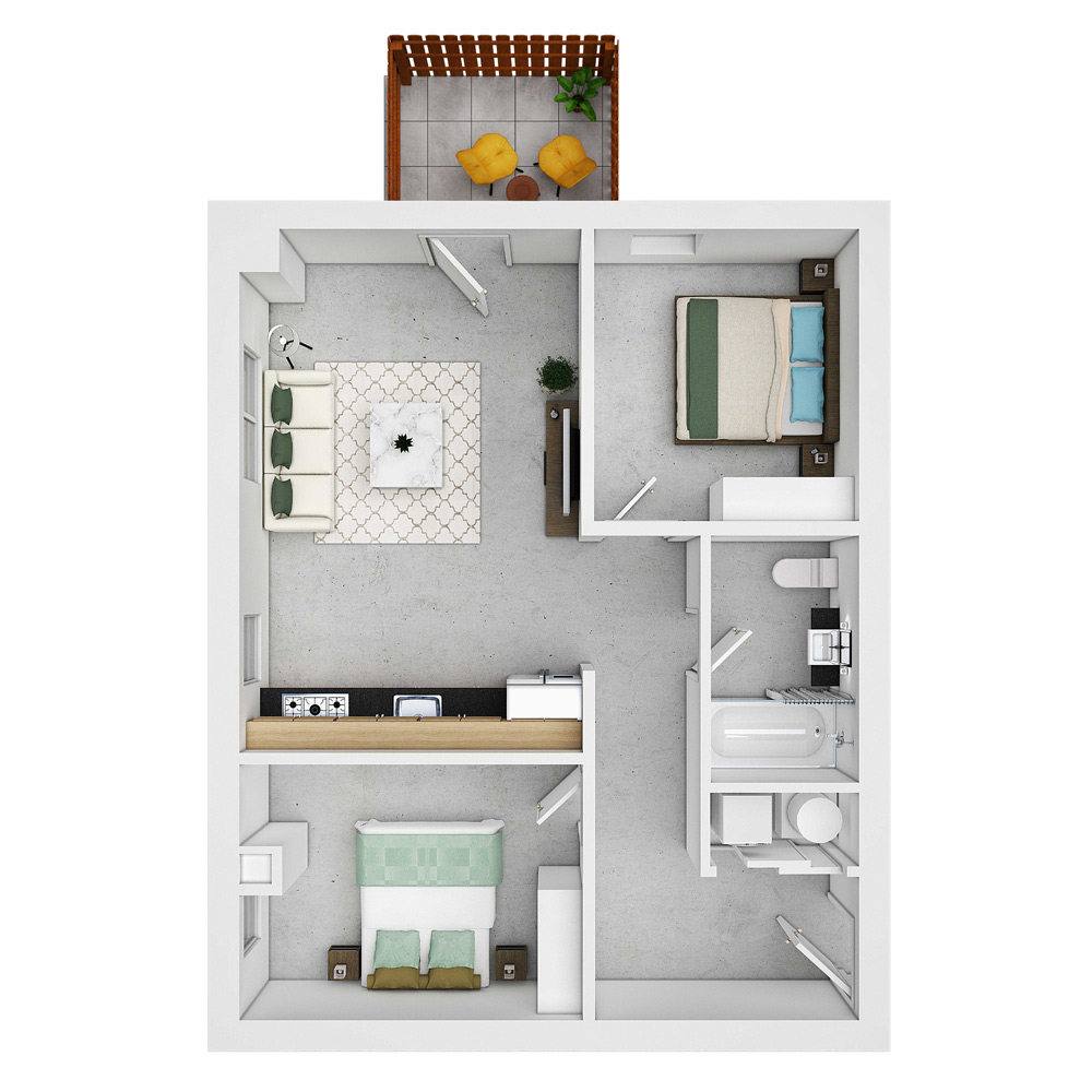 418 E Grand - The Rush - 2 Bed | 1 Bath